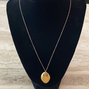 Authentic 24k Gold Plated Maile Leaf Pendant Necklace VTG
